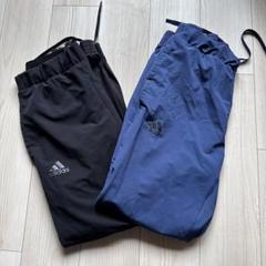adidas ジャージ　ジョガーパンツ　２着セット　ブラック　ブルー　L相当