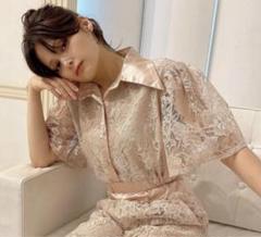 PELLICULE ペリキュール カットアウトジッパートップスパンツセットアップ PELLICULE ペリキュール カットアウトジッパートップスパンツ