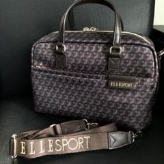 ♦️【美品】ELLE SPORT 撥水 キューブ柄 軽量 2way ボストンバ…