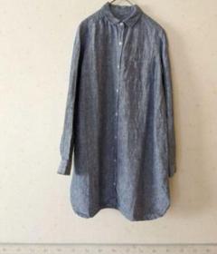 無印良品 リネンシャツチュニック 左胸ポケット付き