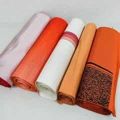 襦袢 反物 正絹 4本 まとめ売り リメイク材料 4088 帯反 正絹 5本 着物まとめ売り 着物リメイク材料 着物 S-1738