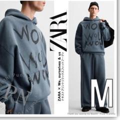 ZARA × We, ourselves & us テキストプリントフーディ Mのサムネイル