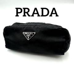 美品】 PRADA プラダ ペンケース ナイロン 黒 三角ロゴ ポーチ
