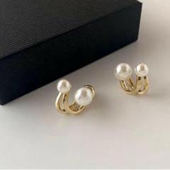 o95☆大人気商品☆春色 パール ゴールド☆可愛いピアス 236