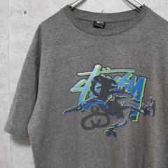 STUSSY ステューシー 半袖Tシャツ カーキ L メキシコ製 スケボー