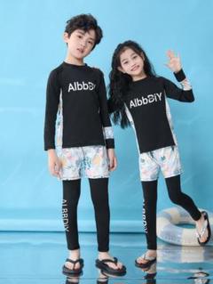 ジュニア おしゃれ水着 ラッシュガード 3点セット 130cm