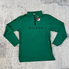 黒色M マルボンゴルフ モックネック シャツ Malbon Golf ハーフ