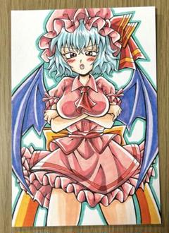 【３枚まとめ売り】東方projectレミリア、フランドール、チルノ手描きイラスト
