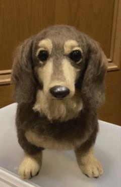 羊毛フェルト ミニチュアダックス　 ハンドメイド