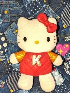 ✿サンリオ♡キティ♡超レトロ♡１９９９年製『Ｋ』キルトタイプぬいぐるみМサイズ♡