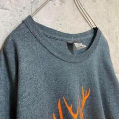 ギルダン 古着 アメリカ輸入 プリント シカ アニマル Tシャツ 半袖 XL
