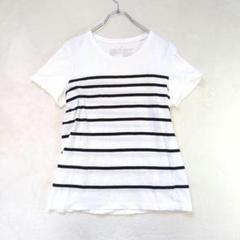 無印良品 ボーダーtシャツ 白✕黒 【XL】シンプル 薄手 綿コットン100%