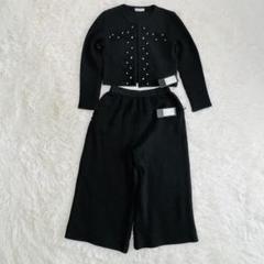 新品タグ付き　25ss ルネ カーディガン フラワーモチーフ 黒 ニットパンツ