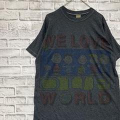 USA製90sヴィンテージTシャツ！シングルステッチ　グレーピーナッツL 14