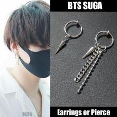 【シュガ】Wスパイク イヤリング セット a060 BTS ピアスにも変更可能