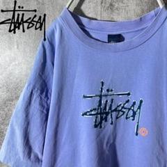 [大人気]　ステューシー　Tシャツ　90 紺タグ　ストックロゴ　ドット　モザイク