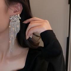 クリスタル シルバー ピアス ベリーダンス 社交ダンス ピアス ゴージャス