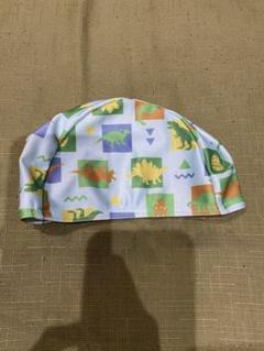 【美品】キッズ　恐竜柄子供用水泳キャップ　48〜54㎝