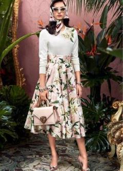 DOLCE&GABBANA リリーコレクション きらきら光る百合の花シルク