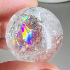 虹大　大特価　早い者勝ち　置物　レインボー水晶　アイリスクォーツ　丸玉 S3