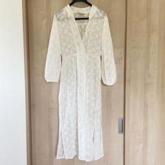 見事な創造力 TORRAZZO 花柄 DONNA】美品ホワイトレースロングカーディガン トップス