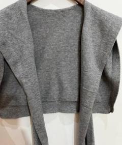 グレー ニット カーディガン