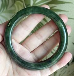 天然石 逸品和田玉碧玉 バングル（番号A2992）のサムネイル