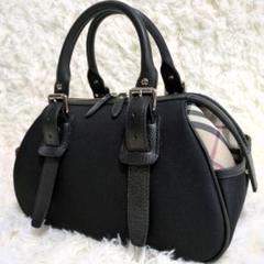 美品✨️BURBERRY ミニボストンバッグ ナイロンキャンバス ノバチェック