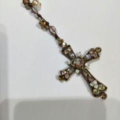 【未使用】シマリリアーナ ハンドメイド クロス ネックレス
