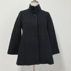 美品 エッセン ロートレアモン ウール ロングコート Aライン 黒 38 美品 エッセン ロートレアモン ウール ロングコート Aライン 黒