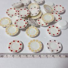 30個 花柄皿 3種 ミニチュア ドールハウス