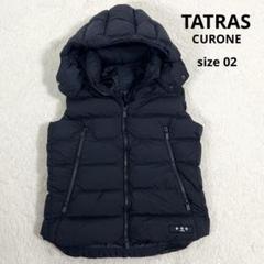 未使用級 タトラス ダウン ベスト リバーシブル バンダナ柄 大きいサイズ 黒 美品 タトラス ダウンベスト バンダナ柄ダウンベスト
