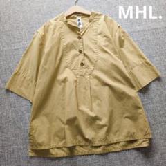 MHL　近年モデル　プルオーバー　バンドカラーシャツ　ボックスシルエット　M～L MHL 近年モデル プルオーバー バンドカラーシャツ ボックス