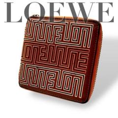 LOEWE ロエベ 財布 二つ折り レザー ボルドー : ブランド