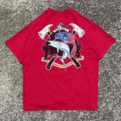 Guy Harvey × FIRE DEPT. 1ポケ 厚手生地 古着 Tシャツ