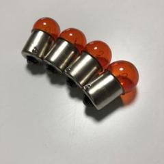 バイク ウインカー 10w ハロゲン バルブ 4個セット オレンジ