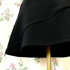 ジム　エクササイズ　ピラティス　ストレッチ　ミニスカート　Aライン　黒　ブラック