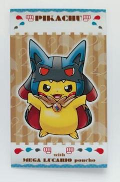 メガルカリオのポンチョを着たピカチュウ 強カワピカチュウ メガキャンペーン