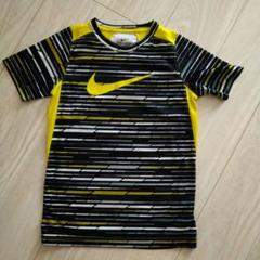 Nike DRI-FIT ストライプTシャツ S 黒/黄　140