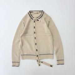 MARNI マルニ ステッチ ロゴ 刺繍 ニット カーディガン カシミヤ 38 MARNI - MARNI マルニ ステッチ ロゴ 刺繍 ニット カーディガン