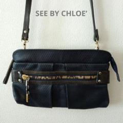 SEE BY CHLOE' ネイビー ショルダーバッグ