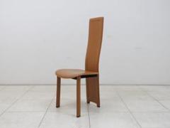 □IDC大塚家具□ダイニングチェア 8391□牛本革□ブラウン