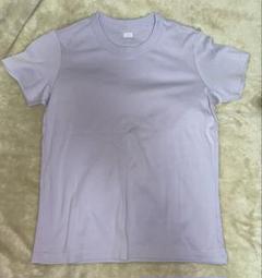 UNIQLO 薄紫 無地 半袖 Tシャツ