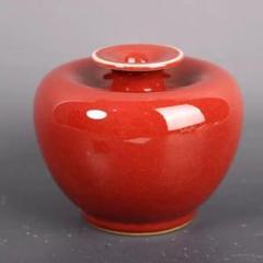 乾隆郎紅釉りんご尊小花瓶 景徳鎮 陶磁器 装飾品 現代工芸品 美術品 置物 乾隆郎紅釉りんご尊小花瓶 景徳鎮 陶磁器 装飾品 現代工芸品