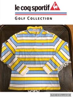 ルコック GOLF ジップアップ ボーダー カットソー②