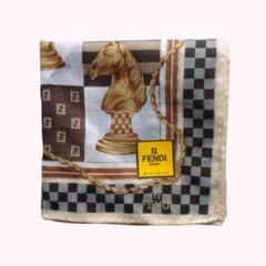 FENDI ロゴパターン ハンカチ 58cm 新品未使用タグ付き FENDI フェンディ ロゴ入り ブランド