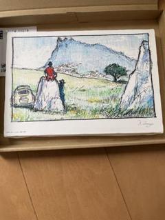 ルパン三世 友永和秀氏手描き デジタルキャンバス　カリオストロ　フィアット500 ルパン三世 友永和秀氏手描き デジタルキャンバス カリオストロ
