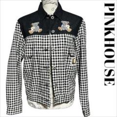 PINKHOUSE　ギンガムチェック　熊　ベアー　長袖　ジャケット　ネイビー