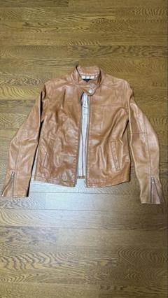 【極美品】グリーンレーベルリラクシングライダースジャケット　ベージュ38羊革 レザー ライダース ジャケット