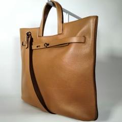 美品 マウロ ゴヴェルナ 2way トートバッグ ショルダー ターンロック A4